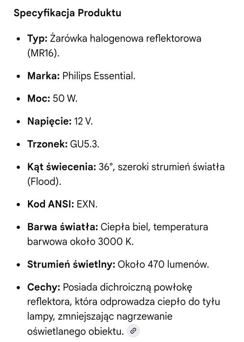 4 x Żarówka halogenowa reflektorowa Philips
