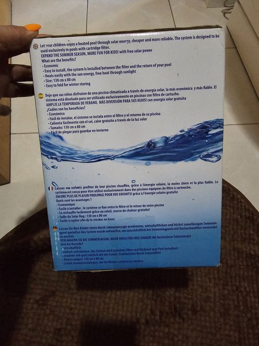 Aquecedor de piscina solar 130m X 80 cm