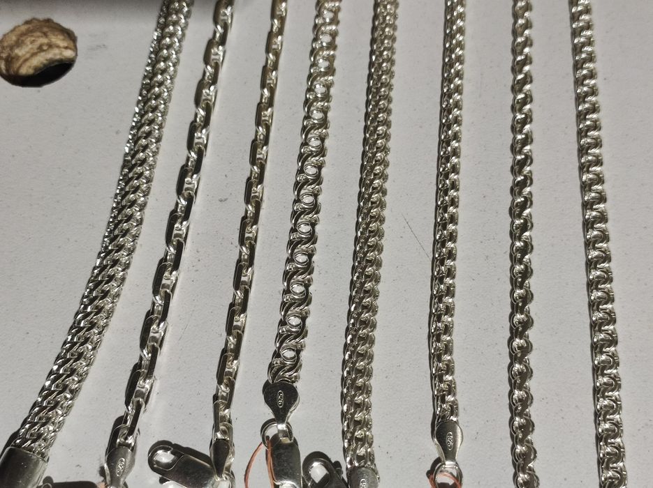 Серебро цепочки 7 штук 925 проба,все новые