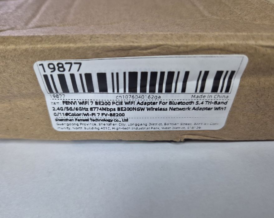 Мережевий адаптер Fenvi FV-BE8800S WiFi 7, BT 5.4.