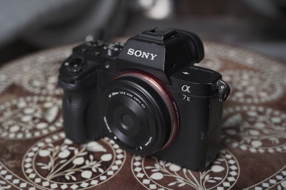 Sony Alpha A7 II body+Viltrox AF 28 mm f/4,5 FE przebieg 83k
