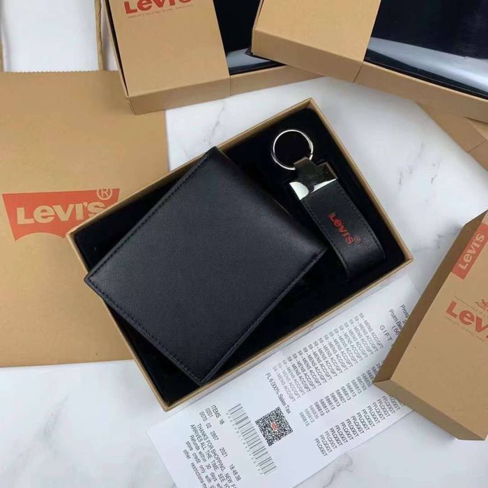 Мужской кошелек Levis купить черный коричневый гаманець левайс