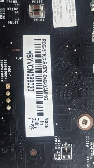 Відеокарта ASUS ROG strix 570 4gb gaming, робоча