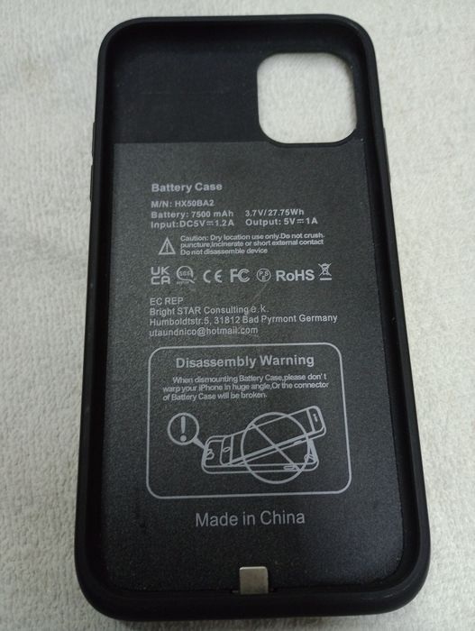 Чохол-акумулятор павербанк Iphone 11 Айфон 11 Battery Case 7500 mAh