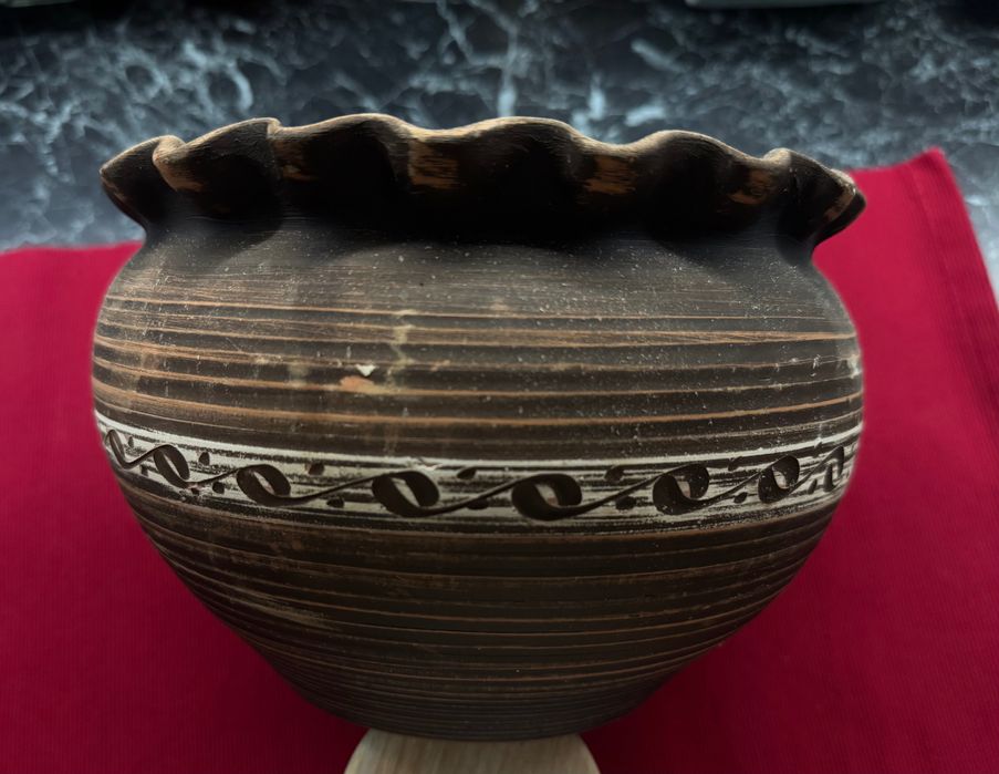 глиняний посуд,різдвяний комплект на 6 персон