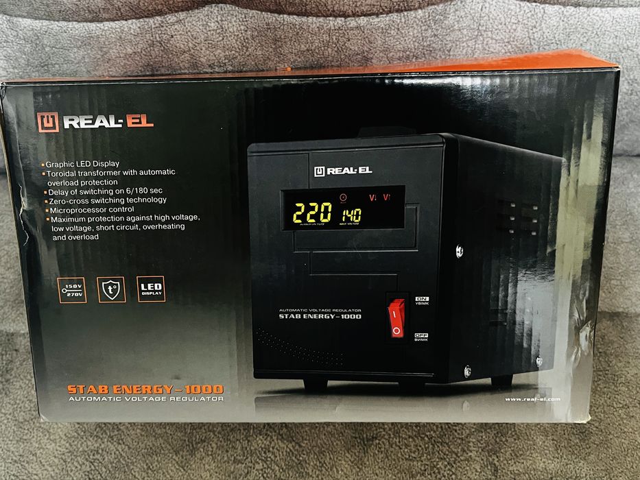 Стабілізатор напруги  Real-el stab energy-1000