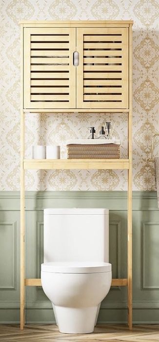 SMIBUY bambusowa szafka łazienkowa nad WC 175 cm