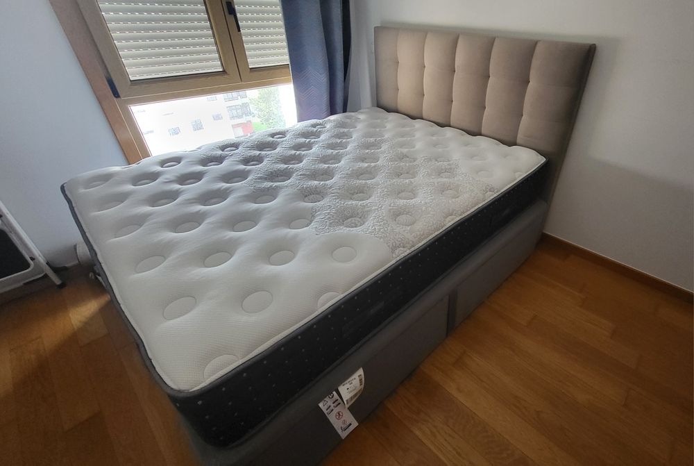 Cama + Cabeceira + Colchão