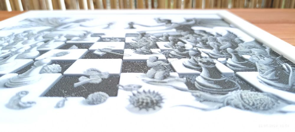 Obraz 3D: Szachowa Bitwa Anioła z Diabłem