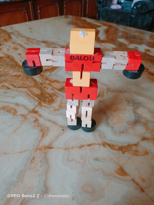 Zabawka, Minecraft ludzik, drewniany