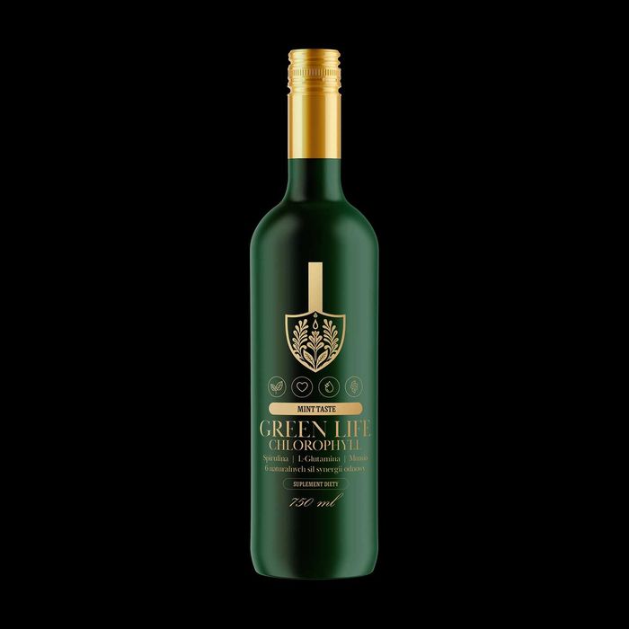 Green Life – Chlorofil (GLC) Suplement diety w formie koncentratu o miętowym smaku (750 ml)