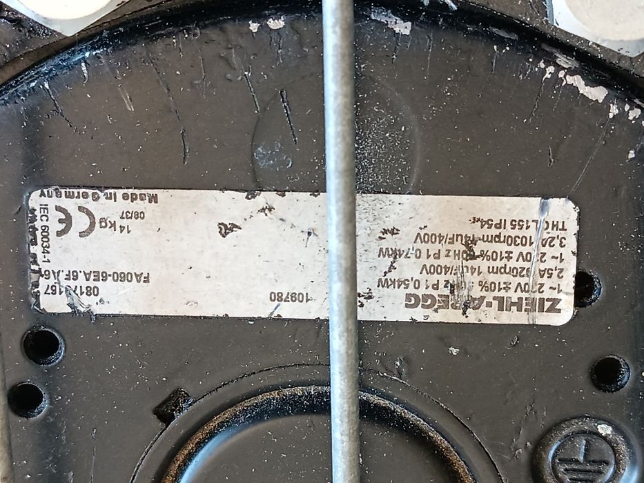 Wentylator 600mm odciąg pyłu spalin
