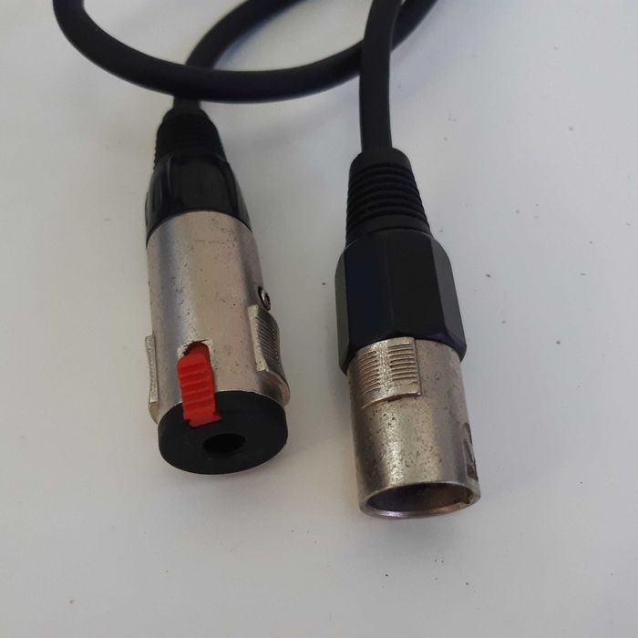Cabo Adaptador Áudio 100cm Jack fêmea 6.35mm - XLR macho 3 pinos