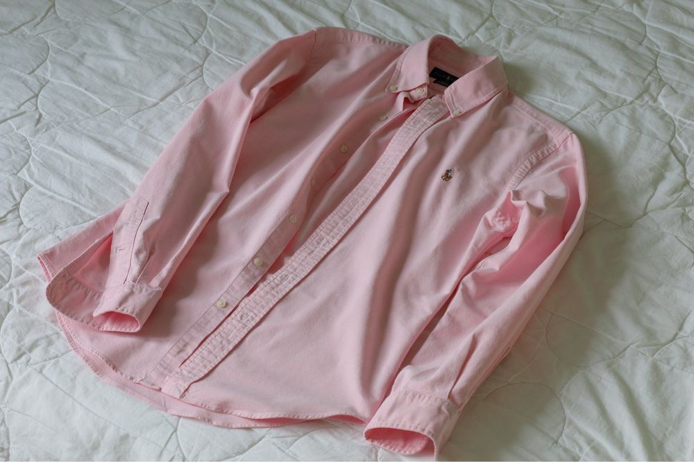 Рожева сорочка polo ralph lauren жіноча рубашка котон бавовна розмір s