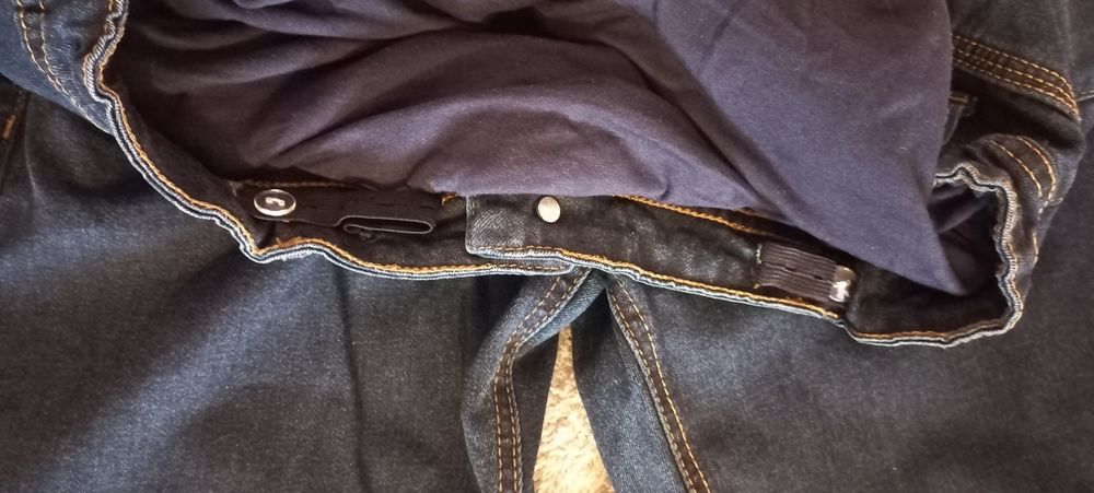Spodnie jeansy ciemne ciążowe bonprix rozm. 40