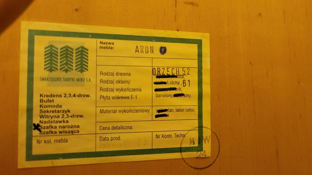 Aron witryna 3-drzwiowa, ARON - Swarzedzkie Meble