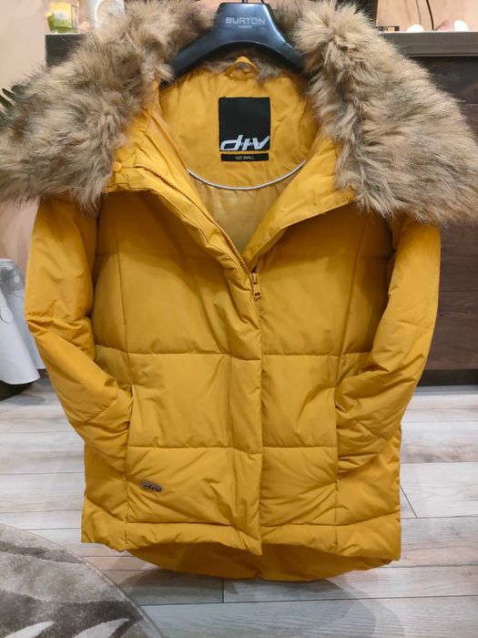 Kurtka puchowa Diverse damska z futerkiem