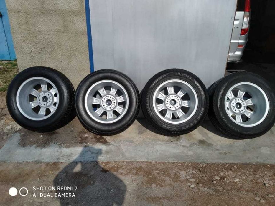 Диски титановые разболт 5*130 с зимней резиной 235*65*17