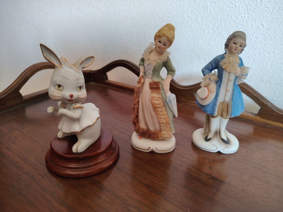 3 Bibelôs em Porcelana Fina