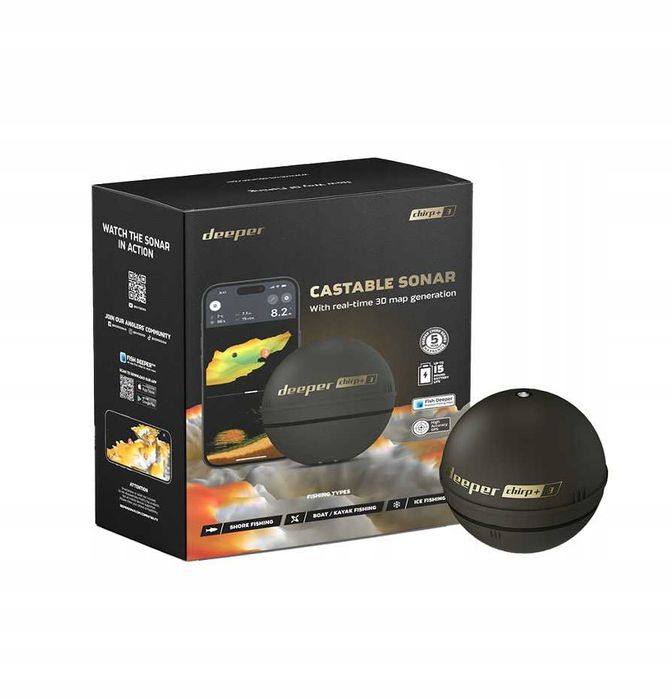 Echosonda Deeper CHIRP+ 3.0 Smart Sonar Deeper Fish Finder