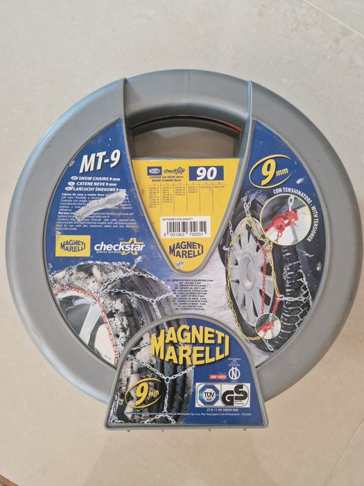 Łańcuchy na opony zimowe, różne wielkości