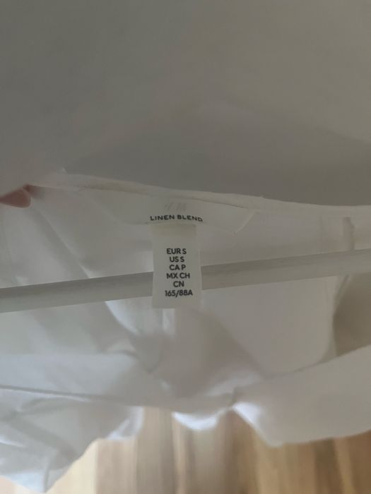 Bluzka H&M lniana biała