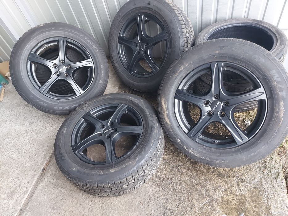 R18 диски Ronal 5×114,3  чорні стан нових 4диски. R18