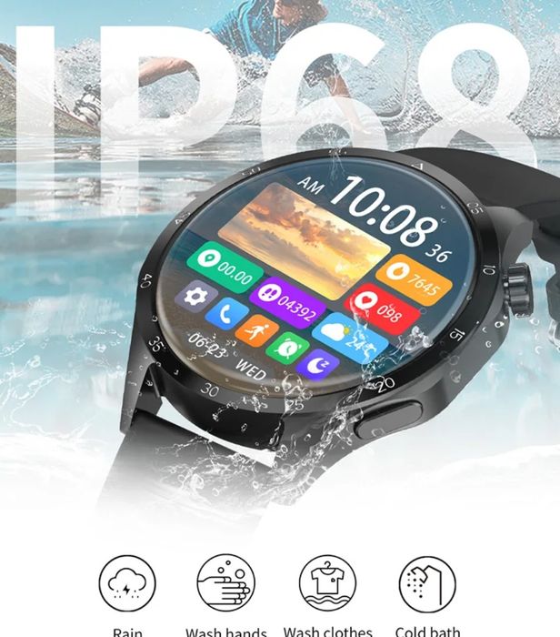 Смарт часы GT4 PRO. NFC, GPS, AMOLED.