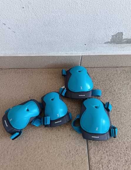 Proteções para praticantes de skates e patins