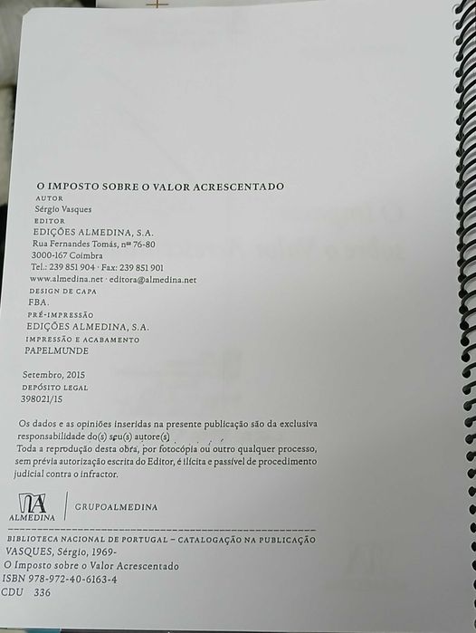 IVA - O Imposto sobre o Valor Acrescentado, de Sérgio Vasques