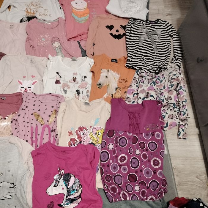 Duża paka ubrań dla dziewczynki 75 sztuk, rozmiar 122