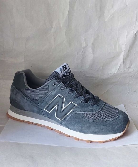 Кросівки чоловічі New Balance 574 (Темно Сірі, Замша)