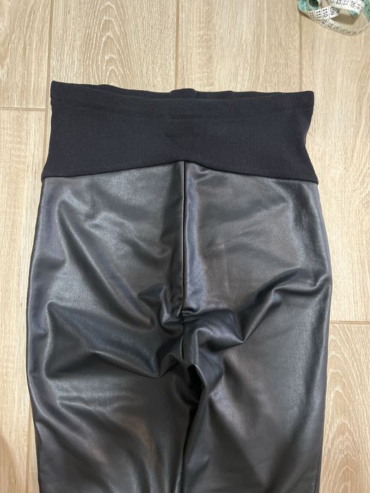 Лосини для вагітних з екошкіри утеплені