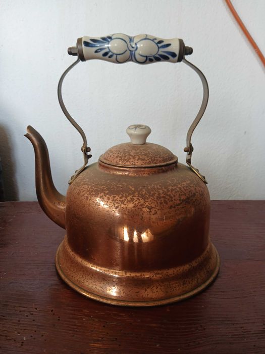Chaleira de cobre vintage