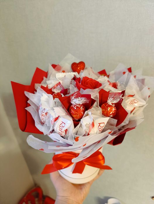 Bukiety slodkie.Prezenty na Dzień kobiet