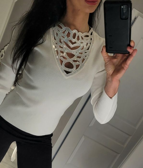 Sweterek cyrkonie S holo sweter