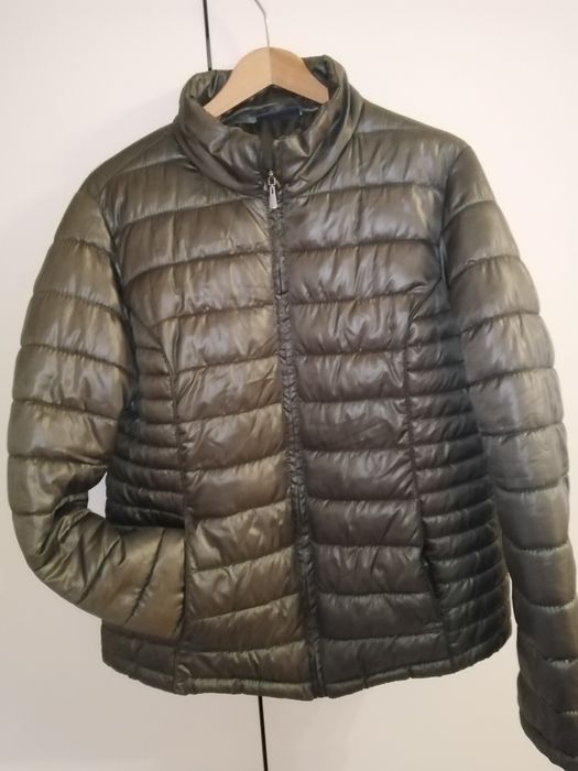 Pikowana kurtka 40 Janina 12 khaki zielona krótka ocieplana
