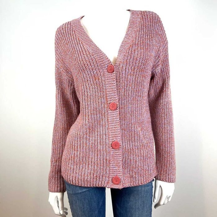 ZARA – Kardigan z Dzianiny – Różowy – S