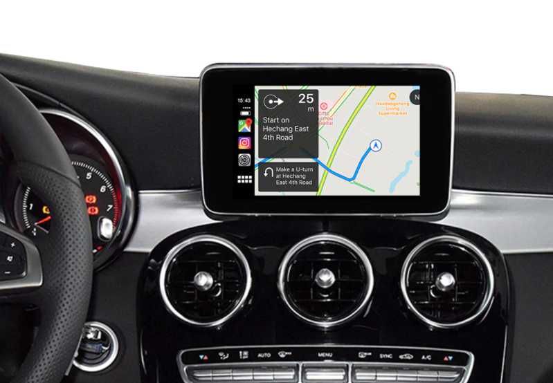 MODUŁ CARPLAY MERCEDES BENZ A C E GLC GLE S cla aktywacja android auto