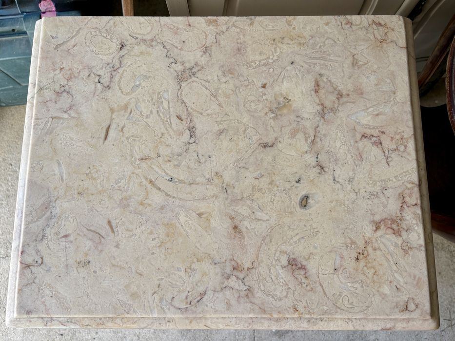 Mesa de cabeceira vintage, branca em madeira