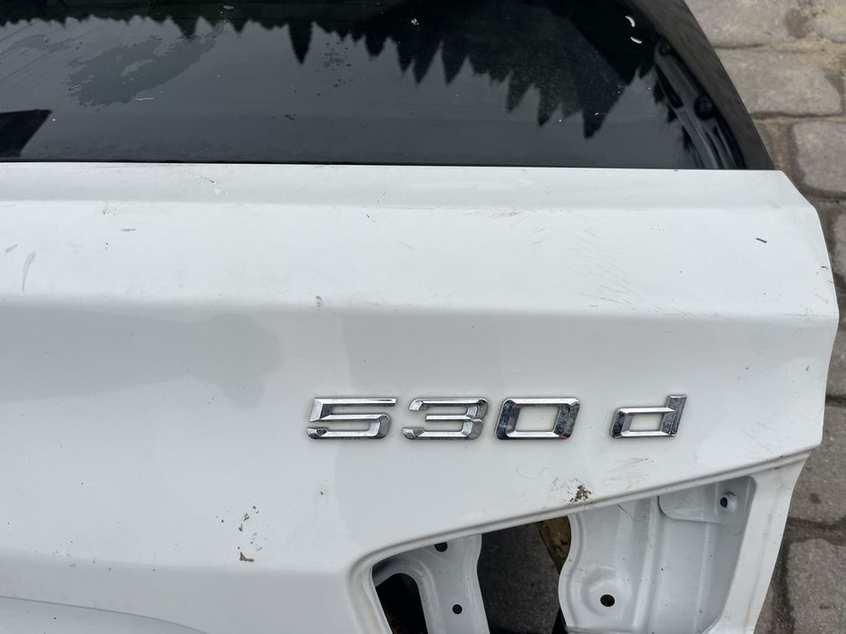 Klapa tyl tylna bmw f11 touring kombi a300 Alpinweiss szyba