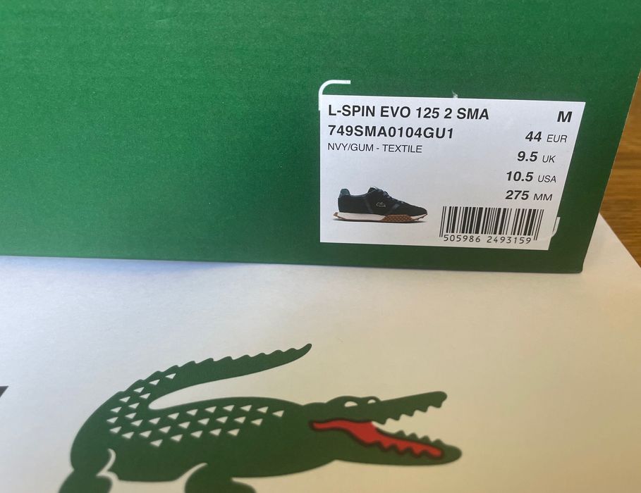Lacoste-nowe granatowe sneakersy-wkładka 29.5 cm.
