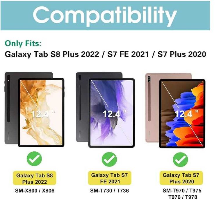 Futerał Etui Case Z Klawiaturą Galaxy Tab S7 Tab S8 Plus/S7 Plus