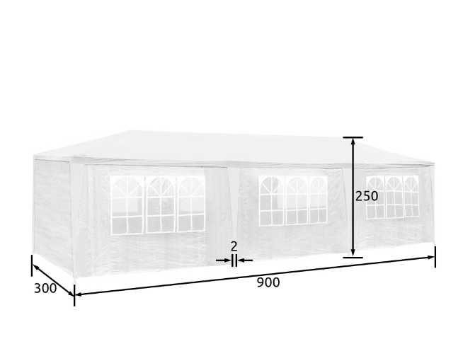 Tenda para festas jardim 9x3 NOVA