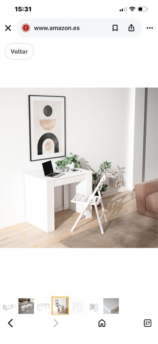 Mesa branca extensivel