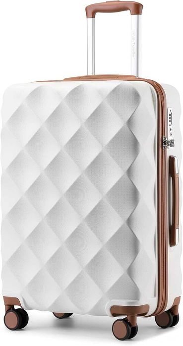 BRITISH TRAVELLER K2395L Duża Walizka podróżna 91l zamek TSA 4 kółka