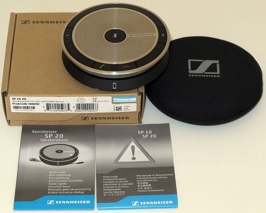 Sennheiser SP20-ML. Głośnik dookólny z mikrofonem o krystalicznie czystym dźwięku do konferencji i odtwarzania. Nowy