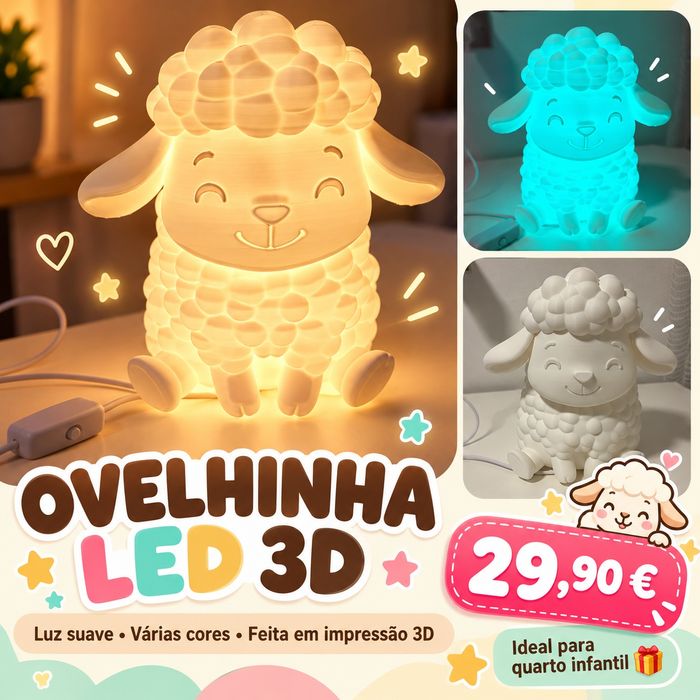 Luminária 3D infantil