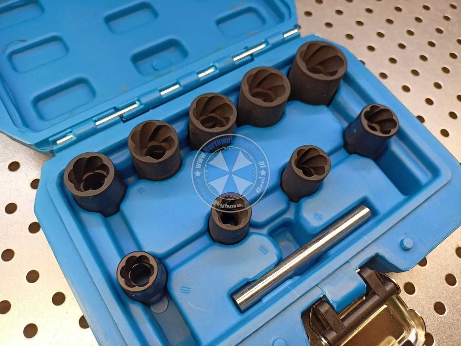 Zestaw nasadek do urwanych obrobionych śrub 3/8" 10-19mm do urwanych