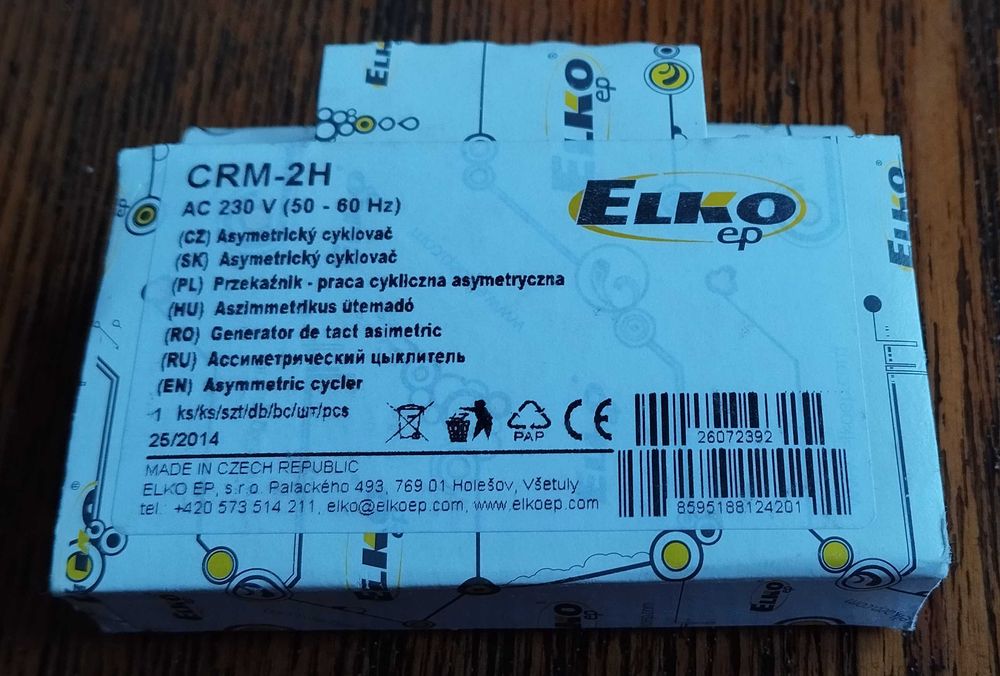 Реле часу циклічне CRM-2H/230V, ELKOep